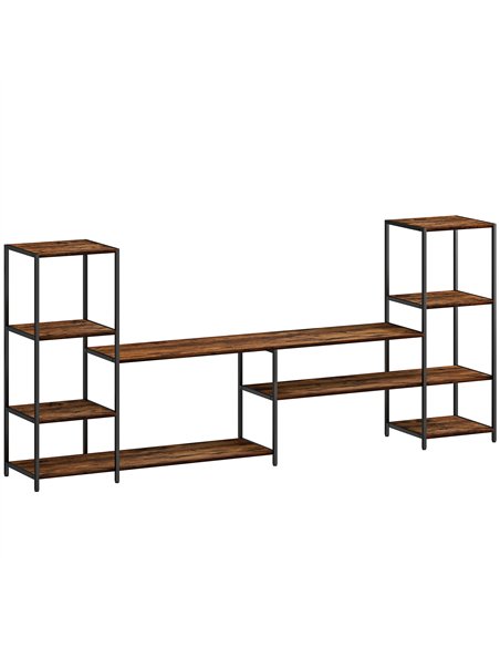 HOMCOM TV Unit for TVs up to 60 Inches, Industrial TV Stand with Storage Shelves, Entertainment Centre for Living Room, Bedroom