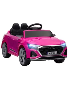 AIYAPLAY Audi Q8 e-tron Sportback Licensed 12V Ride on Car w/ Remote, 4 Spring Suspension Wheels, Headlights, Music, Horn - Pink