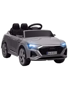 AIYAPLAY Audi Q8 e-tron Sportback Licensed 12V Ride on Car w/ Remote, 4 Spring Suspension Wheels, Headlights, Music, Horn - Grey