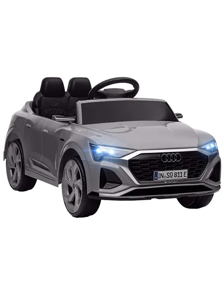 AIYAPLAY Audi Q8 e-tron Sportback Licensed 12V Ride on Car w/ Remote, 4 Spring Suspension Wheels, Headlights, Music, Horn - Grey
