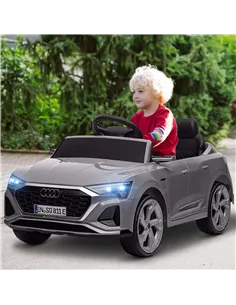 AIYAPLAY Audi Q8 e-tron Sportback Licensed 12V Ride on Car w/ Remote, 4 Spring Suspension Wheels, Headlights, Music, Horn - Grey 2