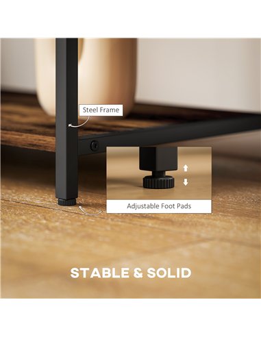 HOMCOM TV Unit for TVs up to 60 Inches, Industrial TV Stand with Storage Shelves, Entertainment Centre for Living Room, Bedroom