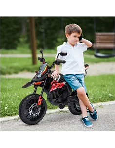 AIYAPLAY 12V Aprilia Licensed Kids Motorbike with Training Wheels, Spring Suspension, LED Headlight, USB, Music, Red/Black 2