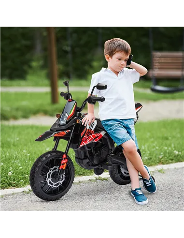 AIYAPLAY 12V Aprilia Licensed Kids Motorbike with Training Wheels, Spring Suspension, LED Headlight, USB, Music, Red/Black