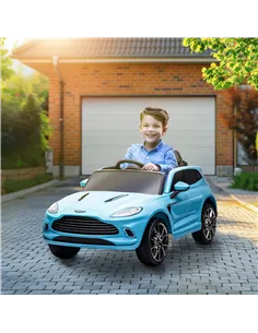 AIYAPLAY Aston Martin DBX Licensed Battery Powered Kids Electric Car, 12V Kids Ride on Car w/ Lights, Music Horn, Blue 2