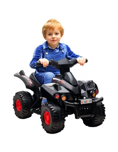 AIYAPLAY 6V Kids Electric Quad Bike w/ Music, Forward Function, for 2-6 Years, Black