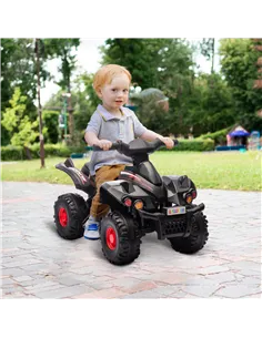 AIYAPLAY 6V Kids Electric Quad Bike w/ Music, Forward Function, for 2-6 Years, Black 2