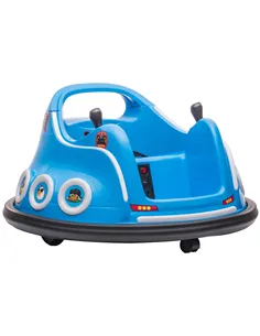 AIYAPLAY Angry Bird Licensed Waltzer Car, 12V Kids Bumper Car w/ Joysticks, Remote, Music LED Lights, Blue