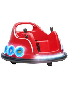 AIYAPLAY Angry Bird Licensed Waltzer Car, 12V Kids Bumper Car w/ Joysticks, Remote, Music LED Lights, Red