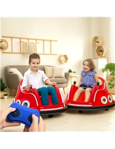 AIYAPLAY Angry Bird Licensed Waltzer Car, 12V Kids Bumper Car w/ Joysticks, Remote, Music LED Lights, Red 2