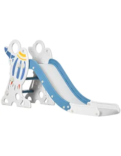 AIYAPLAY Space-Themed Baby Slide, Indoor Freestanding Kids Slide, for Ages 1.5-3 Years - Blue