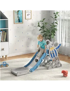 AIYAPLAY Space-Themed Baby Slide, Indoor Freestanding Kids Slide, for Ages 1.5-3 Years - Blue 2