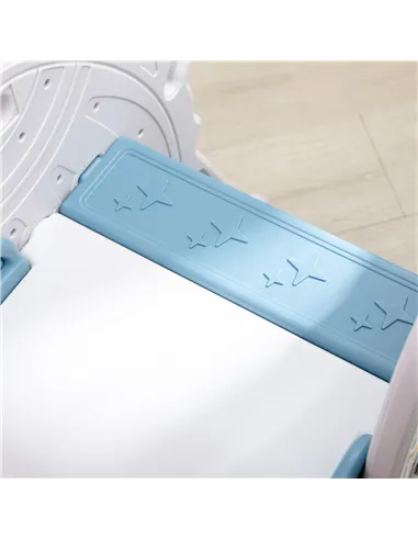 AIYAPLAY Space-Themed Baby Slide, Indoor Freestanding Kids Slide, for Ages 1.5-3 Years - Blue