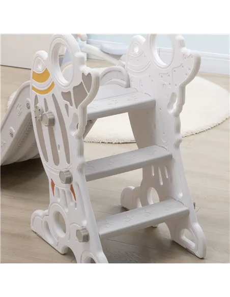 AIYAPLAY Space-Themed Baby Slide Freestanding Slide for Kids, for Ages 1.5-3 Years - Grey