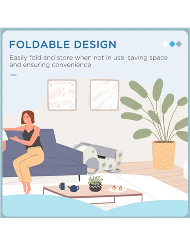 AIYAPLAY Foldable Kids Slide, Freestanding Baby Slide, for Ages 1.5-3 Years, Grey & Beige