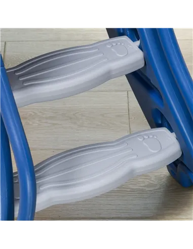 AIYAPLAY 3 in 1 Baby Slide for Indoor Use with Climber, Basketball Hoop, Basketball, for Ages 18-36 Months - Blue