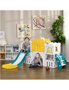 AIYAPLAY 7-in-1 Toddler Slide for Ages 1-3 Years with Basketball Hoop 2