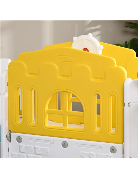 AIYAPLAY 7-in-1 Toddler Slide for Ages 1-3 Years with Basketball Hoop