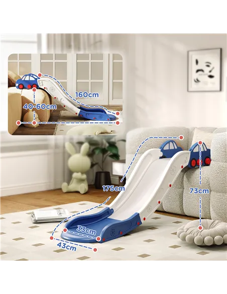 AIYAPLAY Kids Slide for Bed, Sofa, with Extended Length, Easy to assemble and Store, Blue