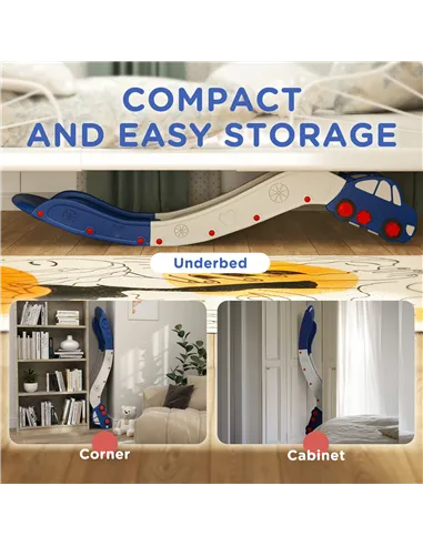 AIYAPLAY Kids Slide for Bed, Sofa, with Extended Length, Easy to assemble and Store, Blue