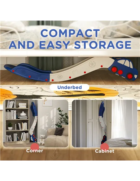 AIYAPLAY Kids Slide for Bed, Sofa, with Extended Length, Easy to assemble and Store, Blue