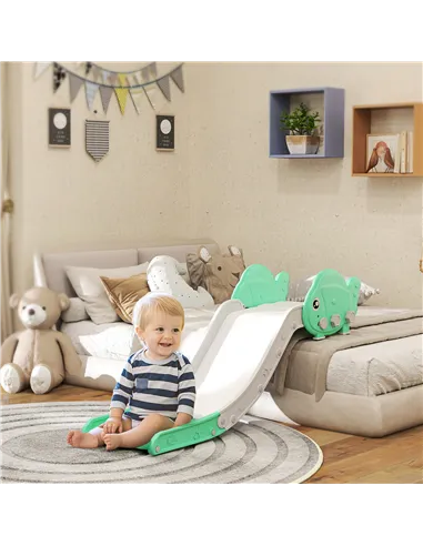 AIYAPLAY Kids Sofa Slide with 130cm Extended Length, HDPE Toddler Slide for Sofa, Bed, Stairs, Easy Assemble & Storage, Green