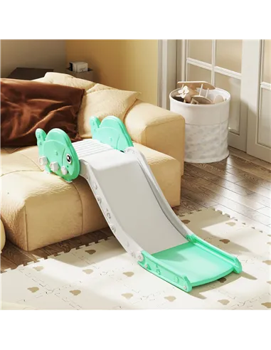 AIYAPLAY Kids Sofa Slide with 130cm Extended Length, HDPE Toddler Slide for Sofa, Bed, Stairs, Easy Assemble & Storage, Green