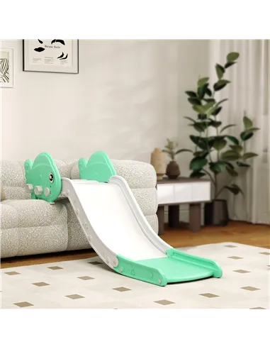 AIYAPLAY Kids Sofa Slide with 130cm Extended Length, HDPE Toddler Slide for Sofa, Bed, Stairs, Easy Assemble & Storage, Green