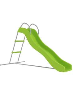AIYAPLAY Freestanding Kids Slide with Climbing Ladder, Outdoor Playground Equipment for Ages 3-8 Years, Green