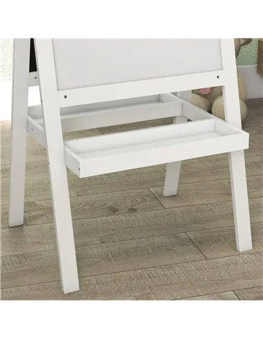 AIYAPLAY Kids Easel, Art Easel with Double Sided Whiteboard, Chalkboard, Storage, 2 in 1 Standing Easel for Toddlers 18-48 Month