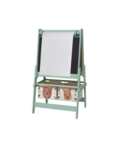 AIYAPLAY Three-In-One Kids Easel with Paper Roll, Art Easel, with Storage - Green