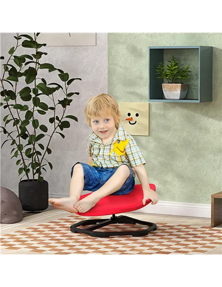 AIYAPLAY Sensory Spinning Chair for Kids, for Coordination, Balance, Red
