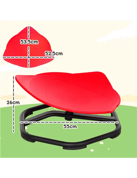 AIYAPLAY Sensory Spinning Chair for Kids, for Coordination, Balance, Red
