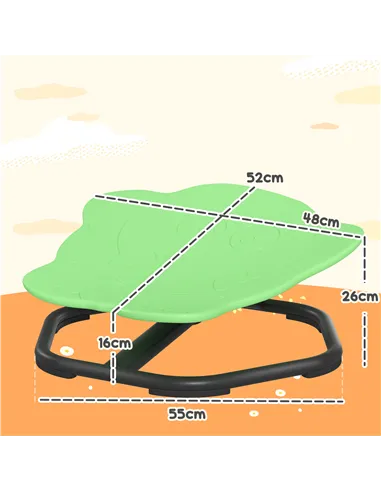 AIYAPLAY Elephant-Shaped Spinning Chair for Autism, 3-6 Years, Green