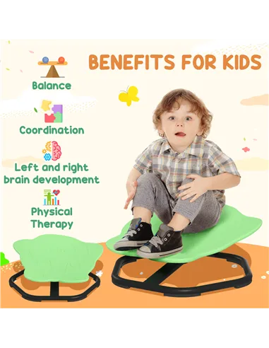 AIYAPLAY Elephant-Shaped Spinning Chair for Autism, 3-6 Years, Green