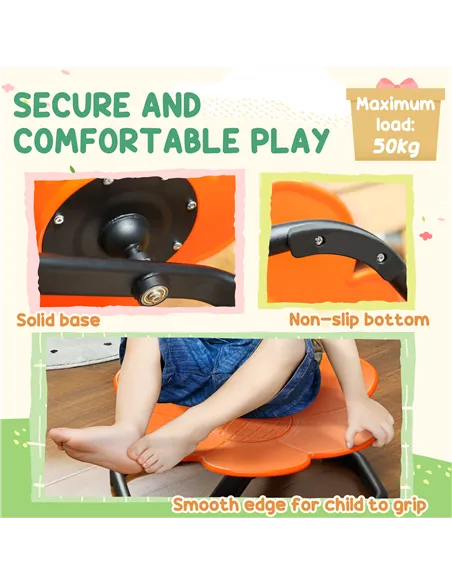 AIYAPLAY Sensory Spinning Chair for Kids, for Coordination, Balance, Orange