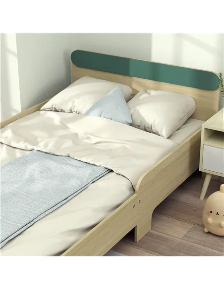 AIYAPLAY Toddler Bed with Safety Rail, for Ages 3-10 Years, 195 x 103 x 60.5cm, Green