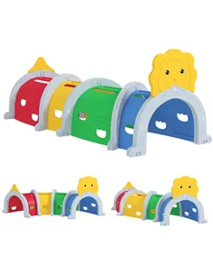 AIYAPLAY Kids Play Tunnel with Lion Design for 3-6 Years, Crawling, Climbing, Indoors & Outdoors