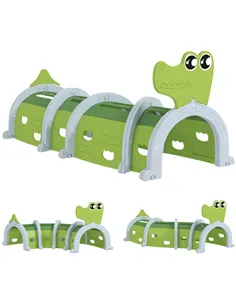AIYAPLAY Crocodile Design Kids Play Tunnel for Ages 3-6 Crawl and Climb