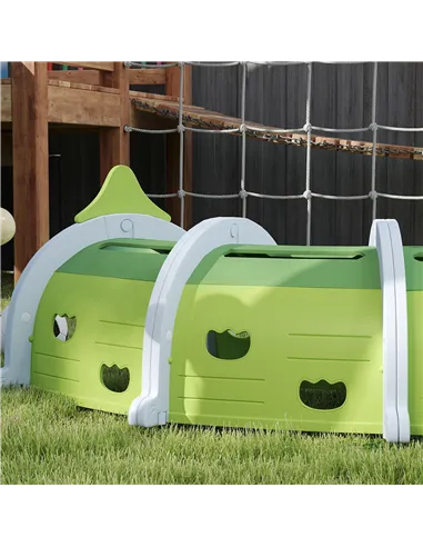 AIYAPLAY Crocodile Design Kids Play Tunnel for Ages 3-6 Crawl and Climb