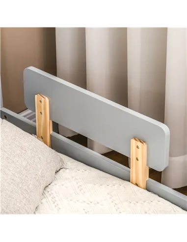 ZONEKIZ 3PCs Kids Furniture Bedroom Set with Bed, Toy Box Bench, Storage Unit with Baskets, Star and Moon Patterns, for 3-6 Year