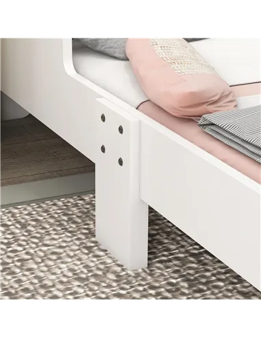 ZONEKIZ Unicorn-Designed Toddler Bed, Kids Bedroom Furniture, for Ages 3-6 Years, 143 x 74 x 67cm - White