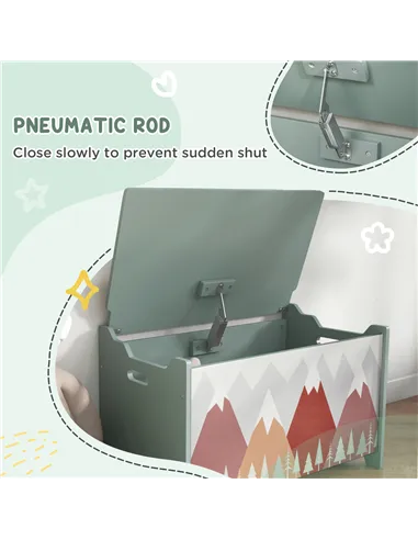 ZONEKIZ Kids Bedroom Furniture Set Includes Bed Frame, Kids Toy Chest, Dressing Table with Mirror and Stoolfor Ages 3-6 Years, G