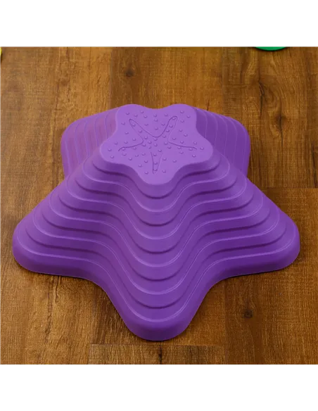 ZONEKIZ Kids Stepping Stones, 11 Pieces Balance River Stones for Obstacle Course, Stackable Non-Slip Starfish Shape, Sensory Pla