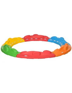 ZONEKIZ Kids Balance Beam, Kids 6 Pieces Stepping Stones Obstacle Course, for Ages 3-8 Years - Multicoloured