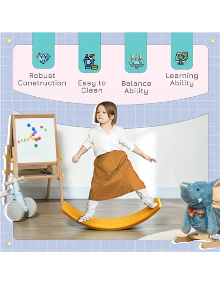 ZONEKIZ Balance Board Kids Wobble Board, Stepping Stone, Montessori Toy for Children, Nursery Toy, for Ages 3-6 Years, 82 x 27.5