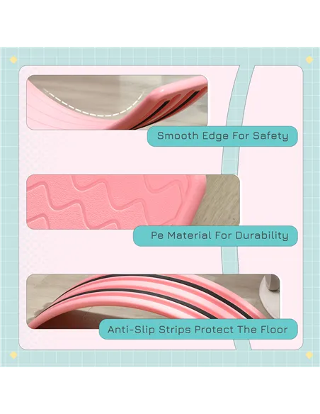 ZONEKIZ Balance Board, Kids Wobble board, for Ages 3-6 Years - Pink