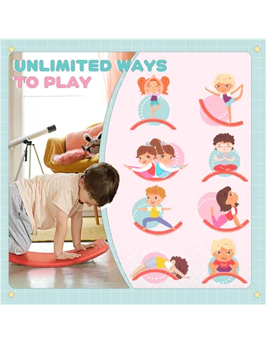 ZONEKIZ Balance Board Kids Wobble Board, Stepping Stone, Montessori Toy for Children, Nursery Toy, for Ages 3-6 Years, 82 x 27.5