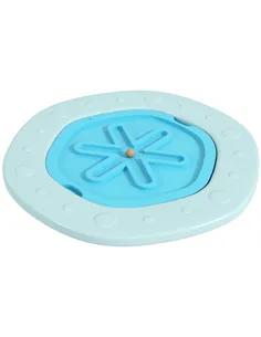 ZONEKIZ Two-In-One Balance Board, Kids Wobble Board with Ball - Blue
