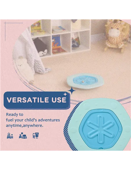 ZONEKIZ Two-In-One Balance Board, Kids Wobble Board with Ball - Blue
